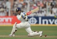 Indian cricketer Virender Sehwag plays a